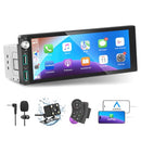 LSLYA SINGLE DIN CAR STEREO WITH APPLE CARPLAY ANDROID AUTO 6.9 TFT LCD - BLACK - Like New