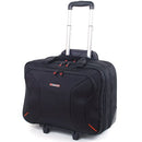 alpine swiss Men's Rolling Briefcase Wheels Roller 17" Laptop Case - Black - Like New