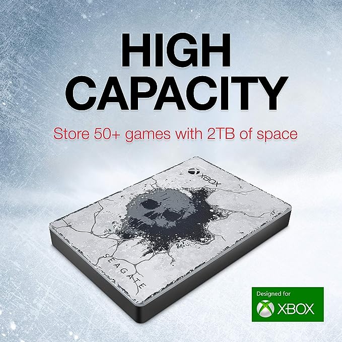 Seagate 2TB Game Drive for Xbox Portable Hard Drive - Gears 5 Special Edition New
