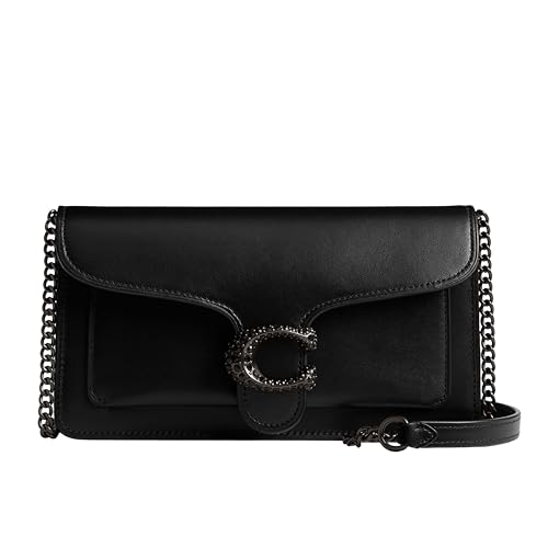 COACH TABBY CHAIN CLUTCH, V5 - BLACK - Like New