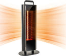 EAST OAK 1200W Patio Heater with Double-Sided Design Silent Heating - BLACK - Like New