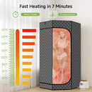 ESSEN BLISSED - PORTABLE STEAM SAUNA WITH 3L 1500W STEAMER,3'X 3'X 6.2’ - GRAY - Like New