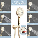 Lavatrum Shower System Wall Mounted Faucet Set 10" Rain 6-Function B09FQ2FY1P - Brand New