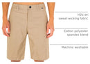MWS0006510 Hurley Men's H2O-Dri Breathe 21" Walkshort, Khaki, Size 32 - Like New