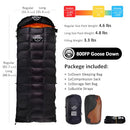 OMVMO Down Sleeping Bag Lightweight 4 Season, Left-Zipper Regular - Black - Like New