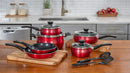 PAULA DEED PAULA DEEN 12 PIECE COOKWARE SET PD12PASRM - RUBY RED - Like New