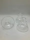 GENERIC 3 LIGHT CHANDELIER, CLEAR GLASS BOWL, WALL MOUNTED, 125V 75W - COPPER - Like New