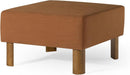 Maven Lane Lena Contemporary Large Square Upholstered Ottoman - Refined Brown - Like New
