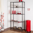 HONEY-CAN-DO 5-TIER HEAVY-DUTY SHELVES, METAL STORAGE, SHF-01442 - BLACK - Like New