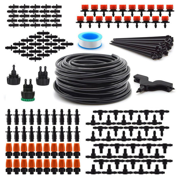 Flantor Drip Irrigation Kit, Garden Irrigation System, DIY 1/4" 50ft - Black Like New