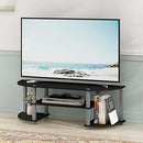 FURINNO TURN-S-TUBE WIDE TV ENTERTAINMENT CENTER, ESPRESSO/BLACK - 11058BK/GY - Like New