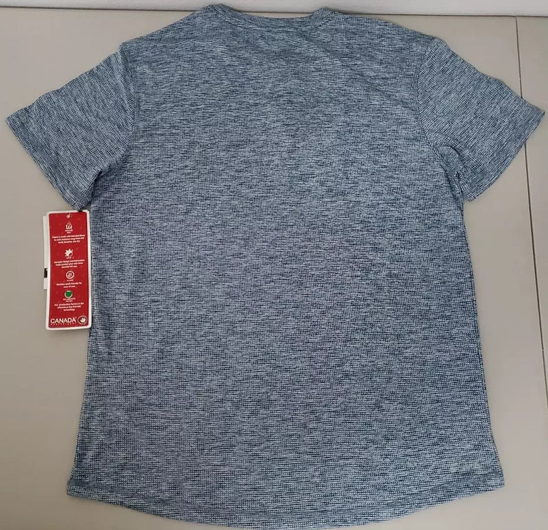 CANADA WEATHER GEAR MEN'S SUPREME SOFT KNIT HENLEY TSHIRT,SIZE: M, BLUE POSEIDON - Brand New