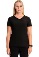 INFINITY CHEROKEE NURSE SCRUBS TOP MOCK WRAP WITH 2 POCKETS WOMEN M BLACK - Brand New