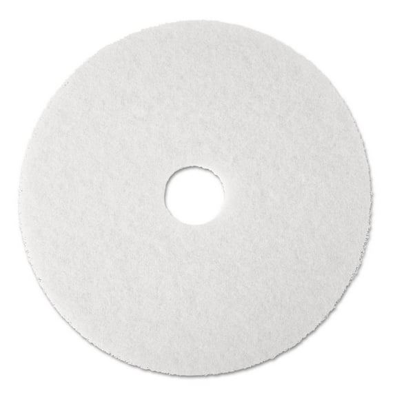 3M™ 4100 SUPER POLISHING FLOOR PADS, 20" DIAMETER, WHITE, BOX OF 5 - Brand New