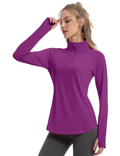 FKEEP WOMEN'S LONG SLEEVE ATHLETIC JACKETS UPF 50+ M FK3138LST PURPLE - Brand New