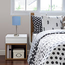 SIMPLE DESIGNS LT2024-BLU Brushed Steel Stick Table Lamp, Blue Shade - Like New