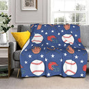 Baseball Throw Blanket 3D Print Flannel Cozy Baseball Tie Dye Decor Blanket - Like New