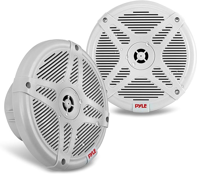 Pyle 6.5" Dual Marine Waterproof Bluetooth 2-Way 600W Pair Speakers - WHITE Like New