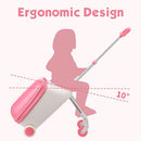 JOYTRAVEL KIDS RIDE-ON LUGGAGE WITH SPINNER WHEELS SUITCASE - PINK - Like New
