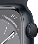 Apple Watch Series 8 GPS 41mm Alum Case Midnight Sport Band S/M MNU73LL/A - Like New