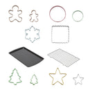 CHICAGO METALLIC 12 PIECE HOLIDAY BAKING SET, FOR MAKING COOKIES - ASSORTED - Brand New