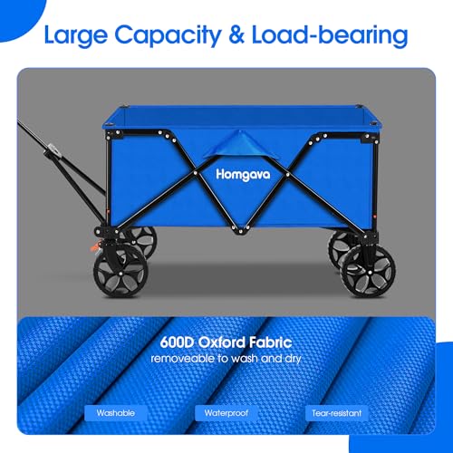Collapsible Folding Wagon Heavy Duty,Foldable Utility Cart with Wheels,Large - Like New