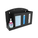 Respiratory Hygiene Sanitation Station 4 Compartments B086RYKVRJ - Black - Brand New