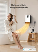 GIVEBEST SMART WALL HEATER, 1500W ELECTRIC SPACE HEATER PWM320EW - WHITE - Like New