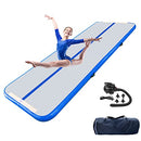 Inflatable Air Tumbling Gymnastics Mats with Pump 10ftx3.3ftx4in, Blue - Like New