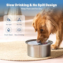 SMARTOO NO SPILL DOG WATER BOWL - UPGRADED DOG SLOW WATER BOWL - STAINLESS STEEL Like New