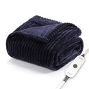 Sunbeam Royal Posh Velvet Heated Throw Electric Blanket 50" x 60" - Admiral Blue - Like New