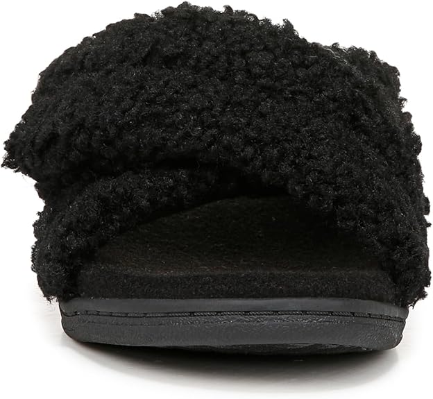 VIONIC WOMEN'S INDULGE RELAX II MULE SLIPPERS - SIZE: WOMEN 11 - BLACK - Like New