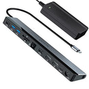 NEWQ USB C DOCKING STATION TIME STATION 12-IN-1 THUNDERBOLD 3 | 4 MONITOR - GRAY - Like New