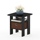Furinno ANDREY Square Side Table, End Table, Night Stand, Americano - Brand New