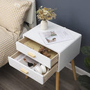 YINGTIANXIA 2-Piece Set Nightstands, Log Side Table 2 Tiers B09HGM8WL8 - Brand New