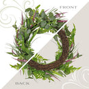 NATIONAL TREE COMPANY 22" EUCALYPTUS & LAVENDER WREATH - Like New