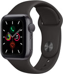 For Parts: APPLE WATCH 5 GPS 40 SPACE GRAY ALUM BLACK CRACKED SCREEN/LCD AND NO POWER