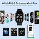 ISKOVI SMART WATCH FOR MEN WOMEN ANSWER/MAKE CALLS, RATE SLEEP COUNTER - BLACK - Brand New