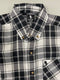 BLACK HORSE MEN'S S/S WOVEN PLAID SHIRT - BLACK AND WHITE MENS SMALL - Brand New