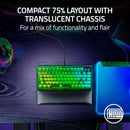 RAZER BLACKWIDOW V4 75% MECHANICAL GAMING KEYBOARD CHROMA RGB - PHANTOM GREEN - Like New
