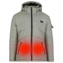 HELIOS – THE HEATED COAT – PAFFUTO STYLE FOR WOMEN - SIZE: XL - GREY/MINT SILVER - Like New
