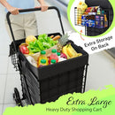 Our Modern Space Shopping Cart Liner Large 360° Swivel - Black - Brand New