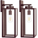 GENERIC LARGE OUTDOOR WALL LIGHT FIXTURES 2-PACK 6"L X 5.3"W X 15.25"H - BRONZE - Like New