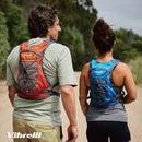 VIBRELLI HYDRATION BACKPACK & 2L HIGH FLOW BITE VALVE W/ BLADDER - ORANGE - Like New