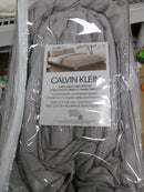 CALVIN KLEIN KING SIZE 3-PIECE COTTON REVERSIBLE STRIPE COMFORTER SET - GRAY - Like New