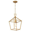 MOTINI 1-Light Gold Lantern Pendant Light Brushed Brass Finish B0919BS58B -NEW - Brand New