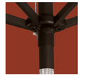 ASTELLA 11 FT ALUMINUM MARKET PATIO UMBRELLA CRANK LIFT PUSH-BUTTON TILT - BRICK - Like New