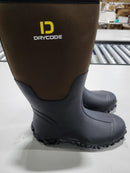 DRYCODE RUBBER BOOTS FOR MEN 4.5MM NEOPRENE MID BOOTS SIZE: 8 - BLACK AND BROWN - Like New