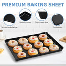 TeamFar Baking Sheet with Rack Set, 16" x 12" x 1" - Black - Like New
