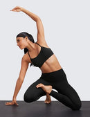 CRZ YOGA BUTTERLUXE WOMENS Y BACK SPORTS BRA PADDED R BACK LOW IMPACT M BLACK - Like New